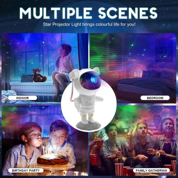 Galaxy Astronaut Star Projector – 360° Adjustable Night Light with Timer & Remote Control, USB Powered for Kids & Adults - Image 7